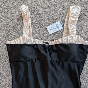 Derek Heart Black and Cream Chemise
